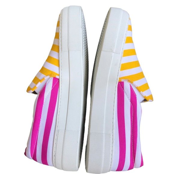 Joshua's Heart in NYC Womens Slip on Stripe Multi Sneakers Made in Italy Sz 38 - Picture 4 of 8